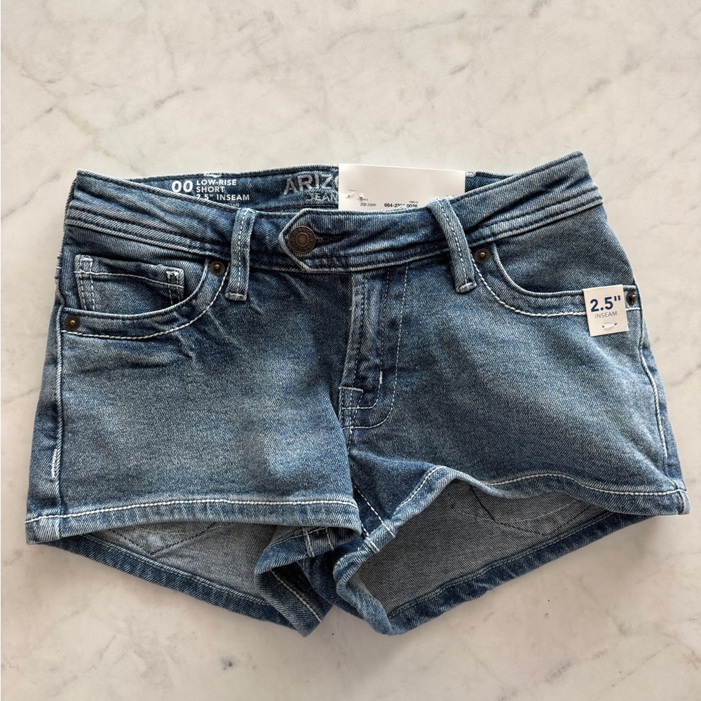 Arizona Womens Low Rise Juniors Denim Short